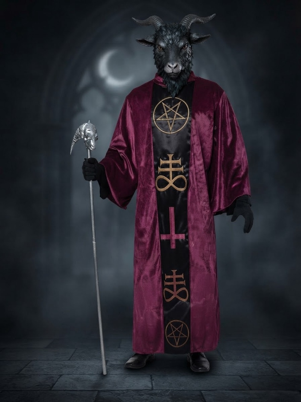 Spirit Halloween Baphomet Adult Costume One Size NIP satanic goat